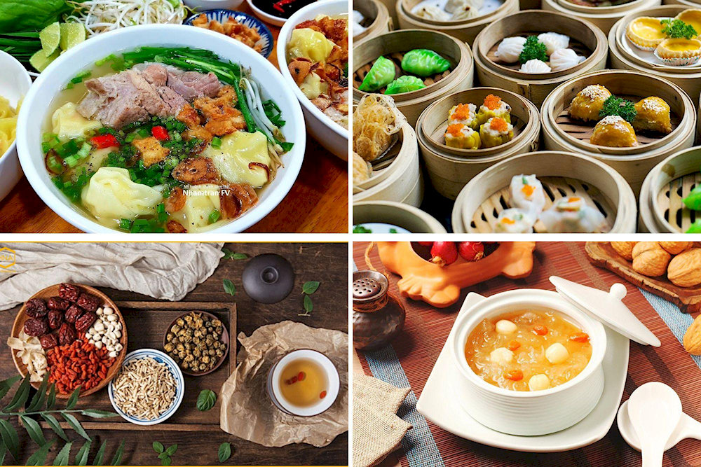 Bạn có thể thưởng thức những món ăn truyền thống Trung Hoa tại khu vực gần chùa Bà Thiên Hậu